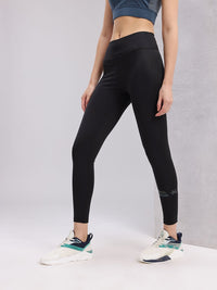 HRX by Hrithik Roshan Women Cropped Rapid-Dry Training Tights with Brand Logo Detail