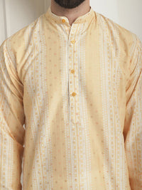 SOJANYA Printed Mandarin Collar Straight Kurta with Churidar