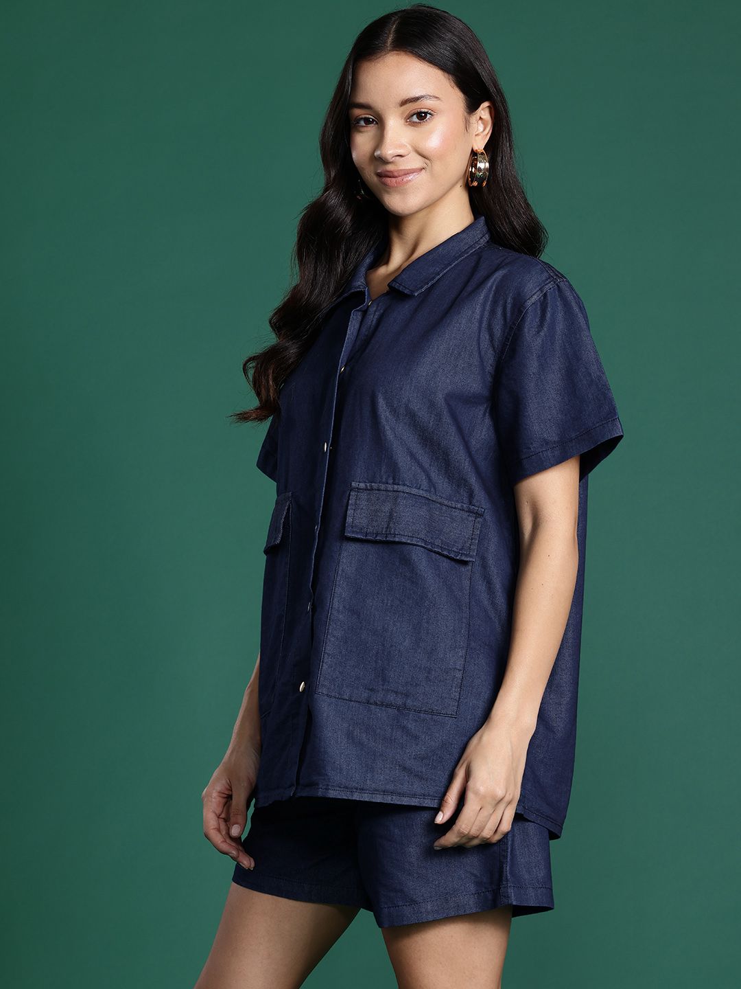 DressBerry Pocket Detail Chambray Co-Ords
