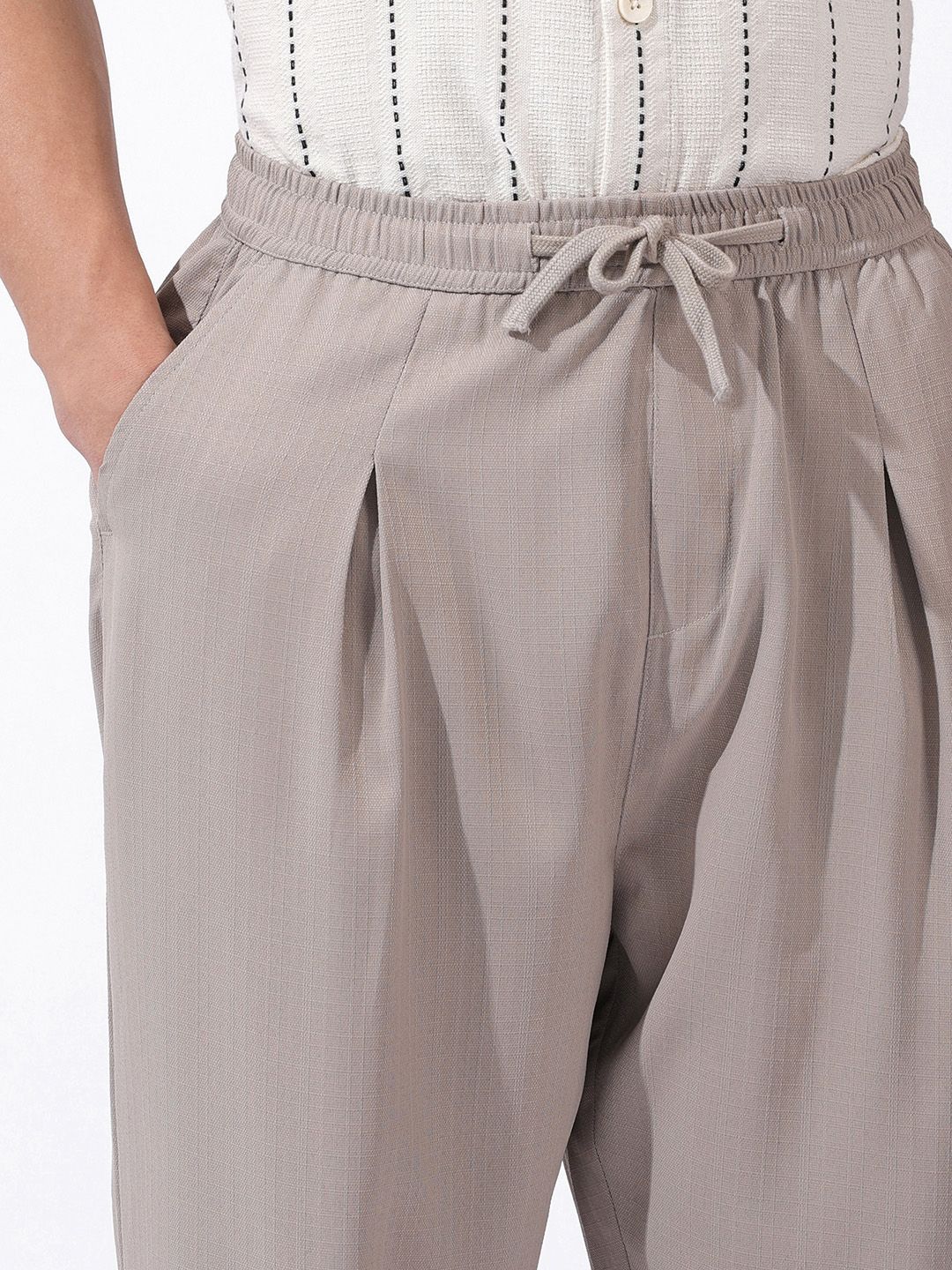 The Indian Garage Co Men Drop Crotch Loose Fit Harem Trousers
