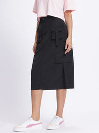 DressBerry Utility Chic Cargo Style Midi Straight Skirt