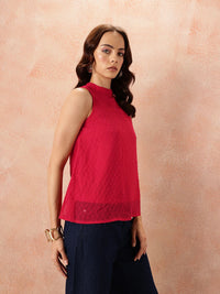 all about you Dobby Textured Sleeveless Top