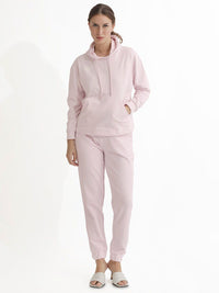 RAREISM Conversational Printed Hooded Cotton Pullover Sweatshirt