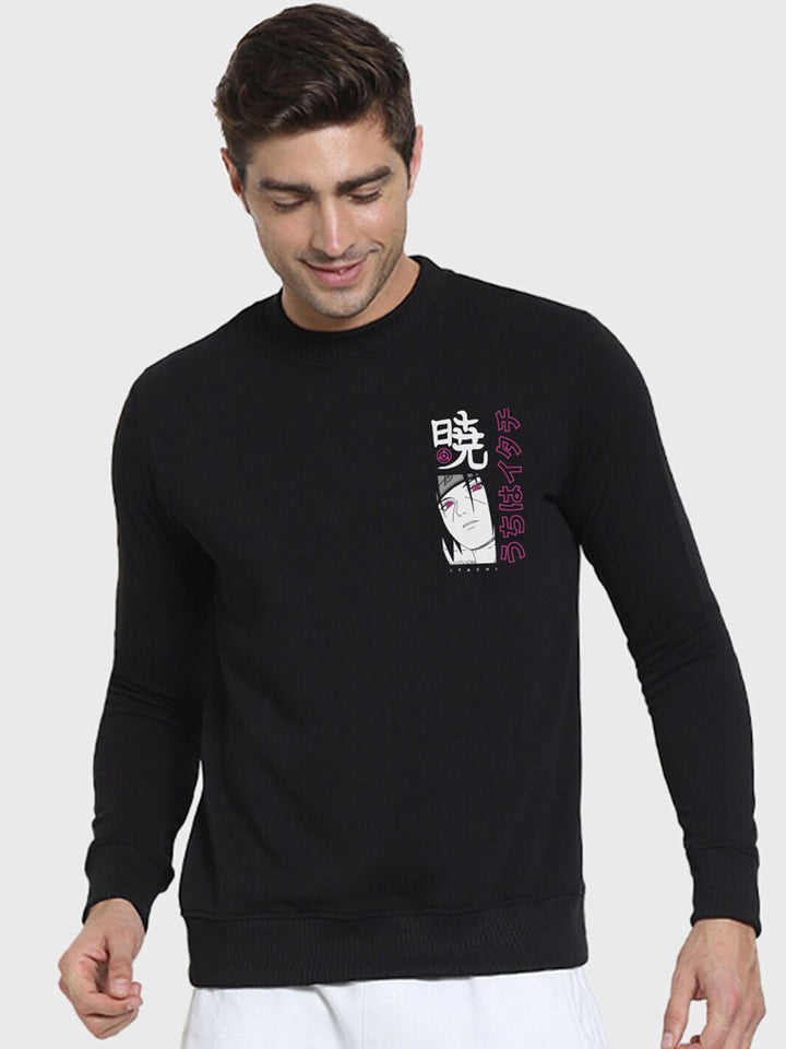 Bewakoof Pride of the Uchicha Itachi Printed Fleece Sweatshirt