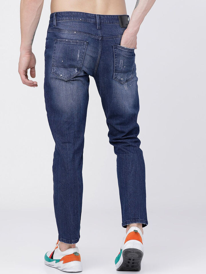 HIGHLANDER Men Blue Tapered Fit Mid-Rise Mildly Distressed Stretchable Jeans
