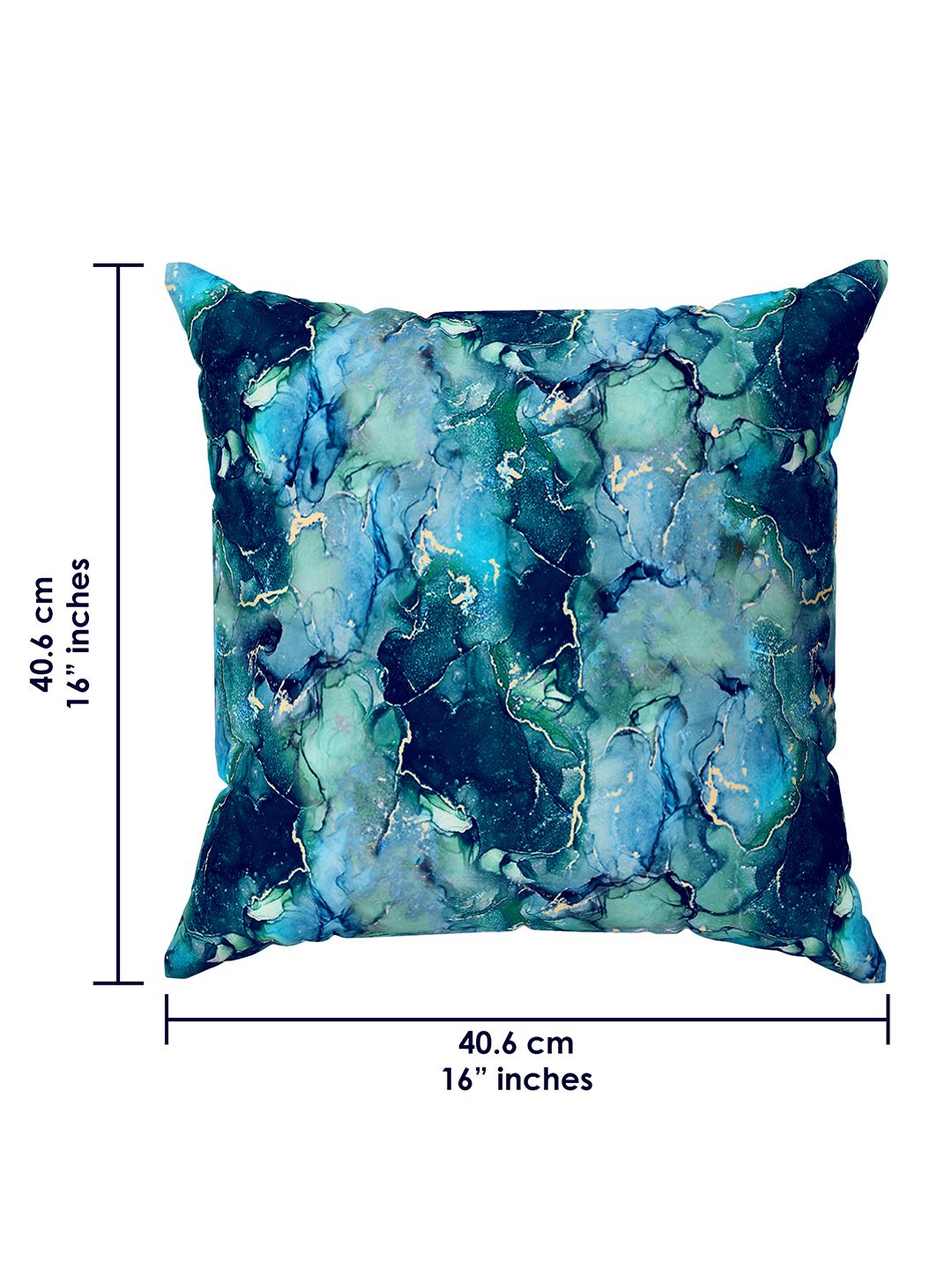 Story@home Navy Blue & Brown 5 Pieces Abstract Square Cushion Covers