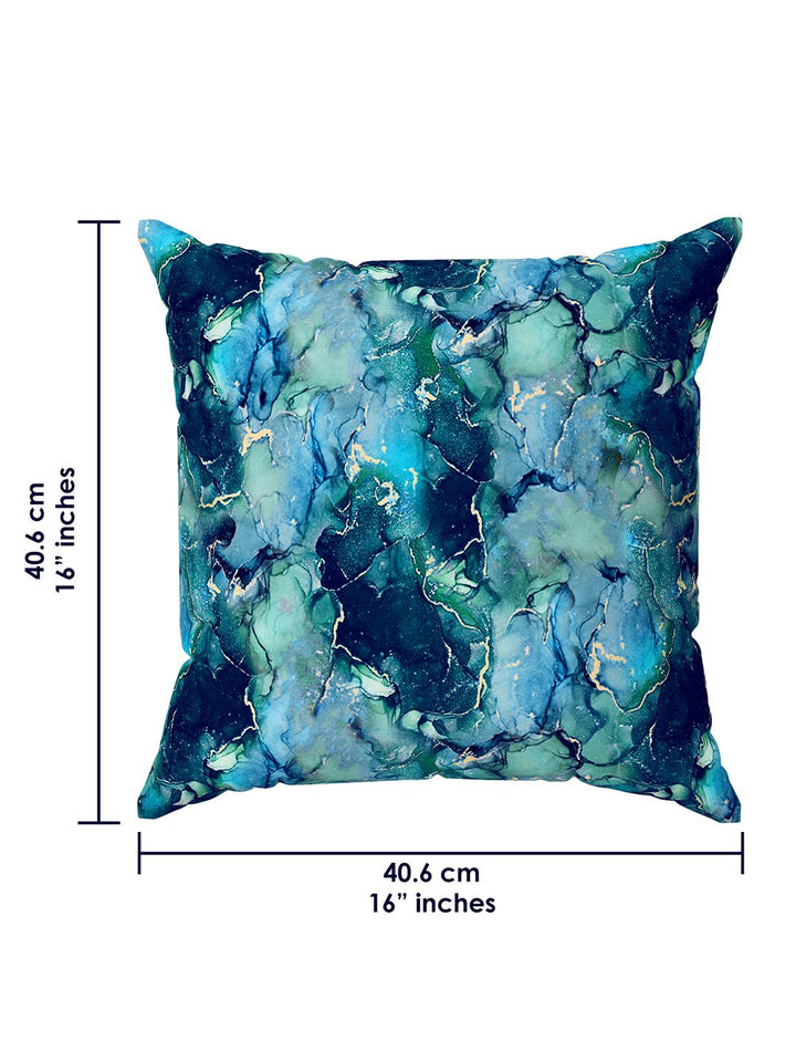 Story@home Navy Blue & Brown 5 Pieces Abstract Square Cushion Covers