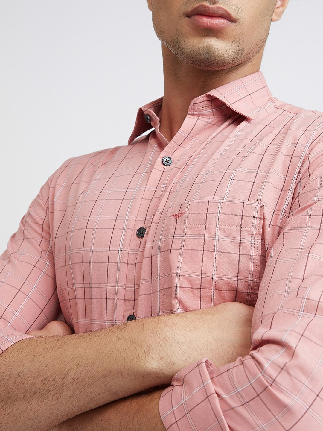 Park Avenue Men Slim Fit Tartan Checks Opaque Pure Cotton Casual Shirt