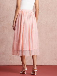 all about you Geometric Self Design A-line Midi Skirt