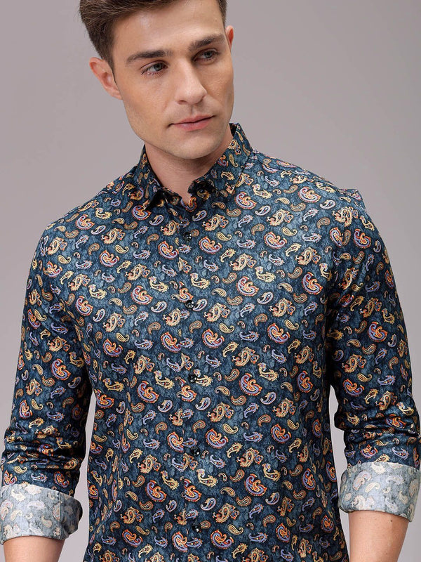 The Indian Garage Co Men Slim Fit Floral Opaque Printed Casual Shirt