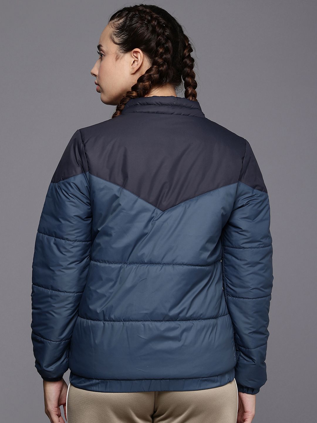HRX by Hrithik Roshan Naturetherapy Rapid Dry Colourblocked Outdoor Padded Jacket