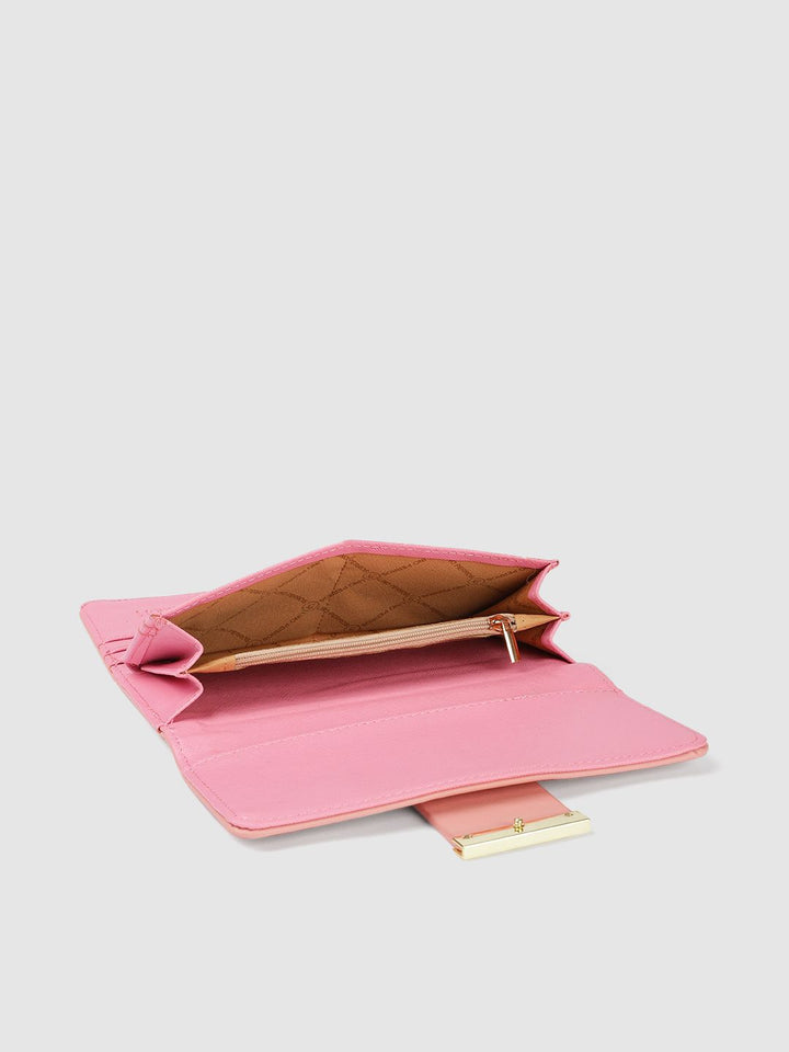 Lino Perros Women Solid Three Fold Wallet