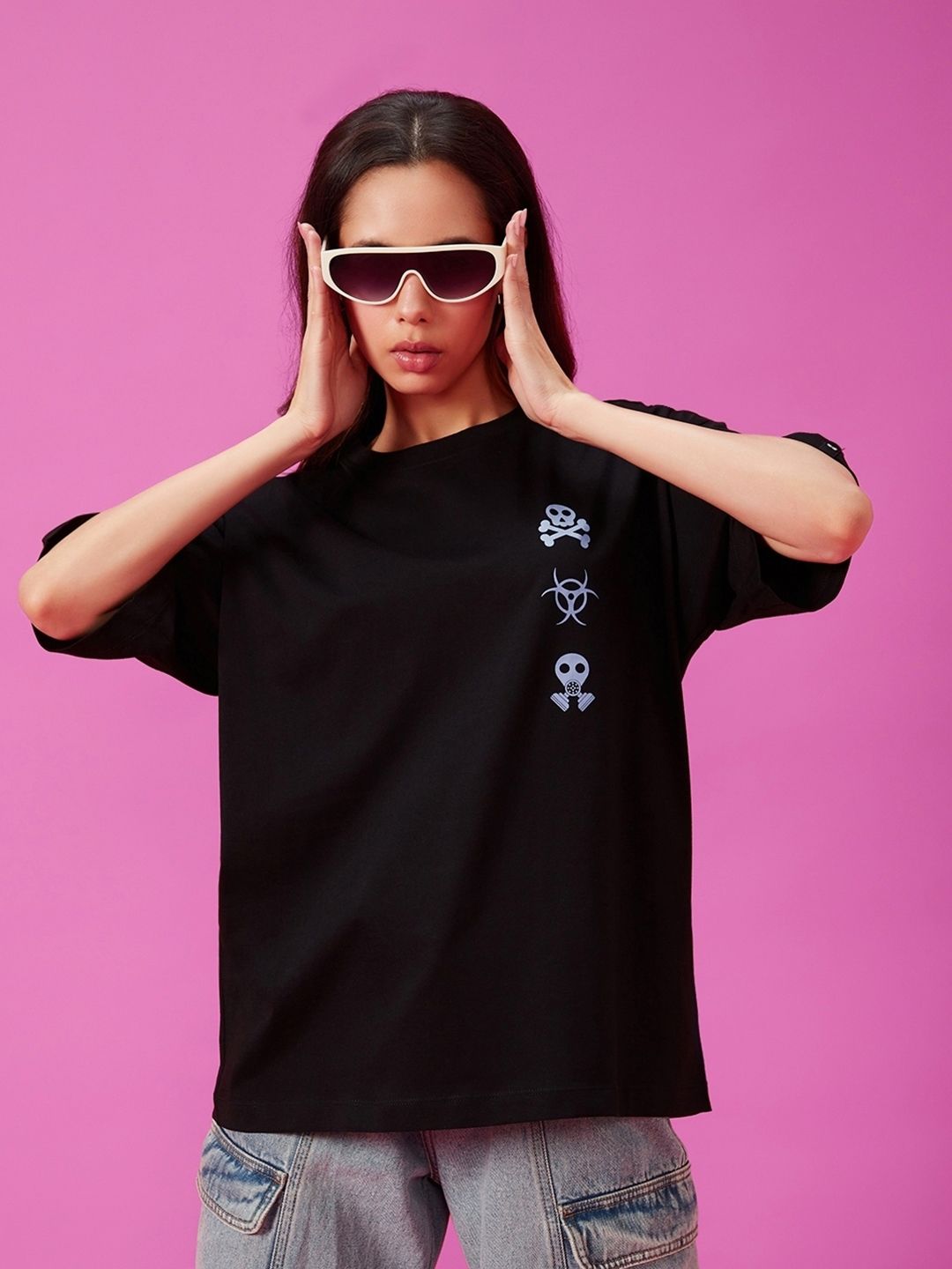 Bewakoof Typography Print Oversized T-shirt