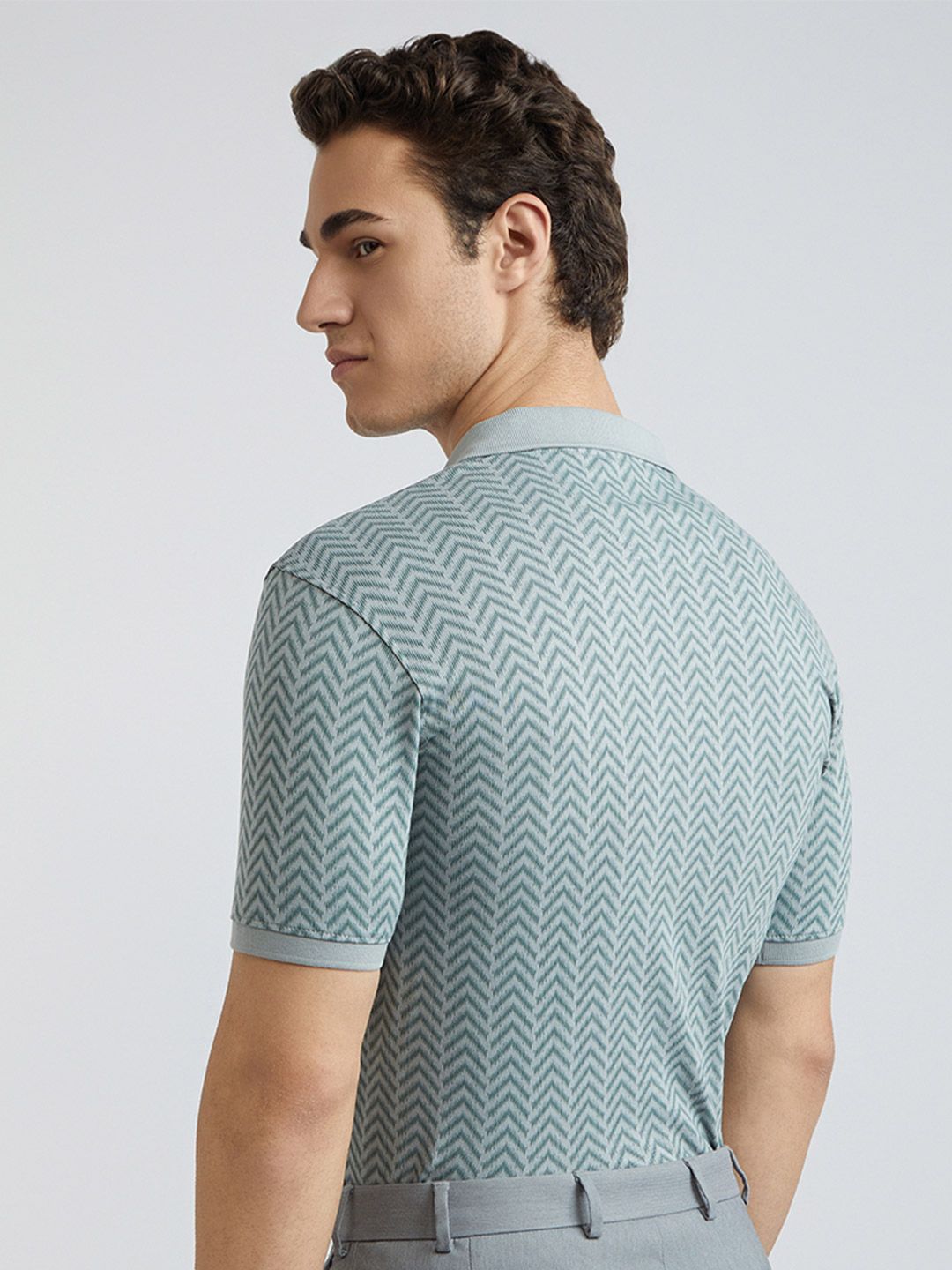 Park Avenue Printed Polo Collar Slim Fit T-shirt