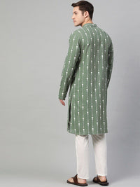 See Designs Men Ethnic Motifs Printed Pure Cotton Kurta With Pyjamas