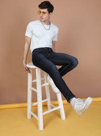 The Indian Garage Co Men Navy Blue Slim Fit Mid-Rise Clean Look Jeans