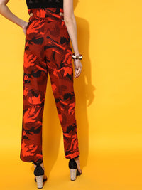 STREET 9 Women Orange Conversational Trousers