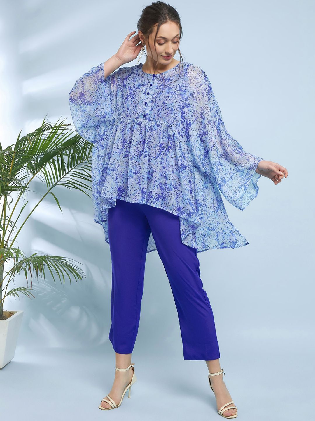 Antheaa Printed Tunic With Trousers