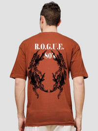 ADRO Lelaki Baju T-Shirt Bersaiz Besar Kapas Lengan Jatuh Bercetak Grafik