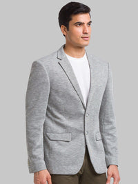 Park Avenue Self Design Super Slim Fit Single-Breasted Casual Blazer