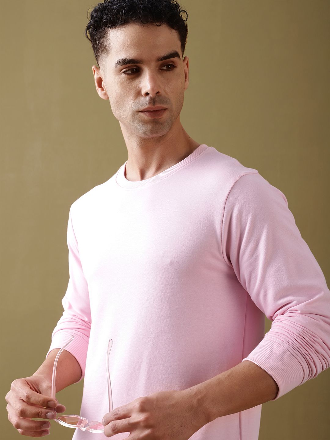 DILLINGER Men Solid Ultra Soft Drapey Cotton T-Shirt