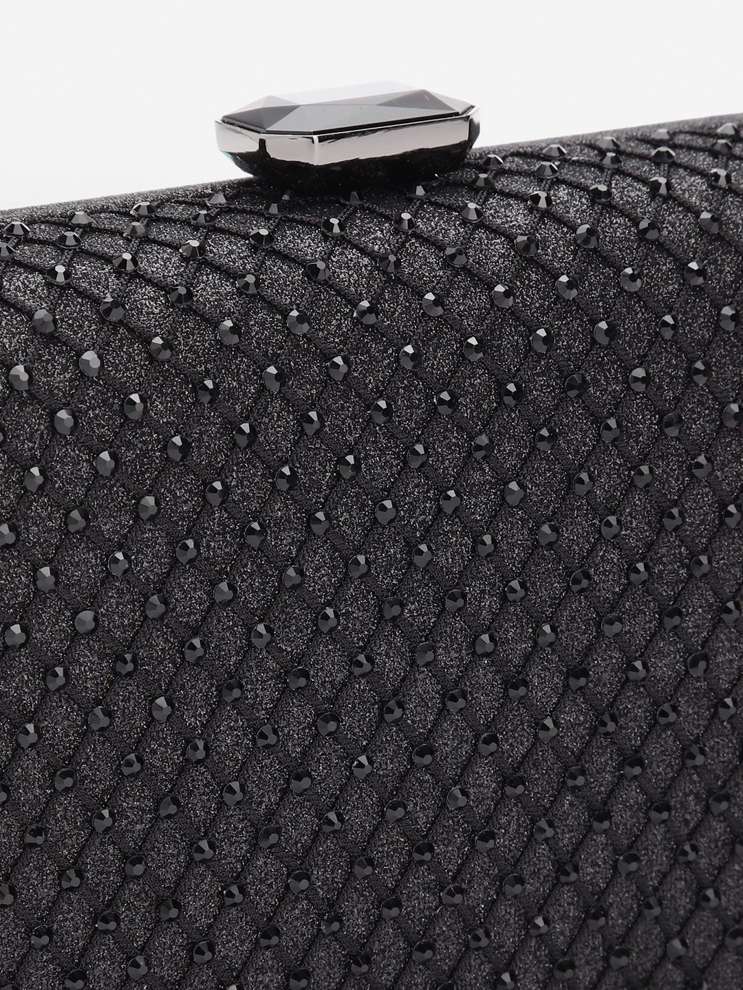 Lino Perros Women Embellished Box Clutch with Glittery Effect