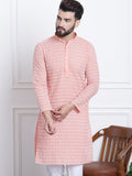SOJANYA Kolar Mandarin Sulam Bunga Pure Cotton Kurta Lurus