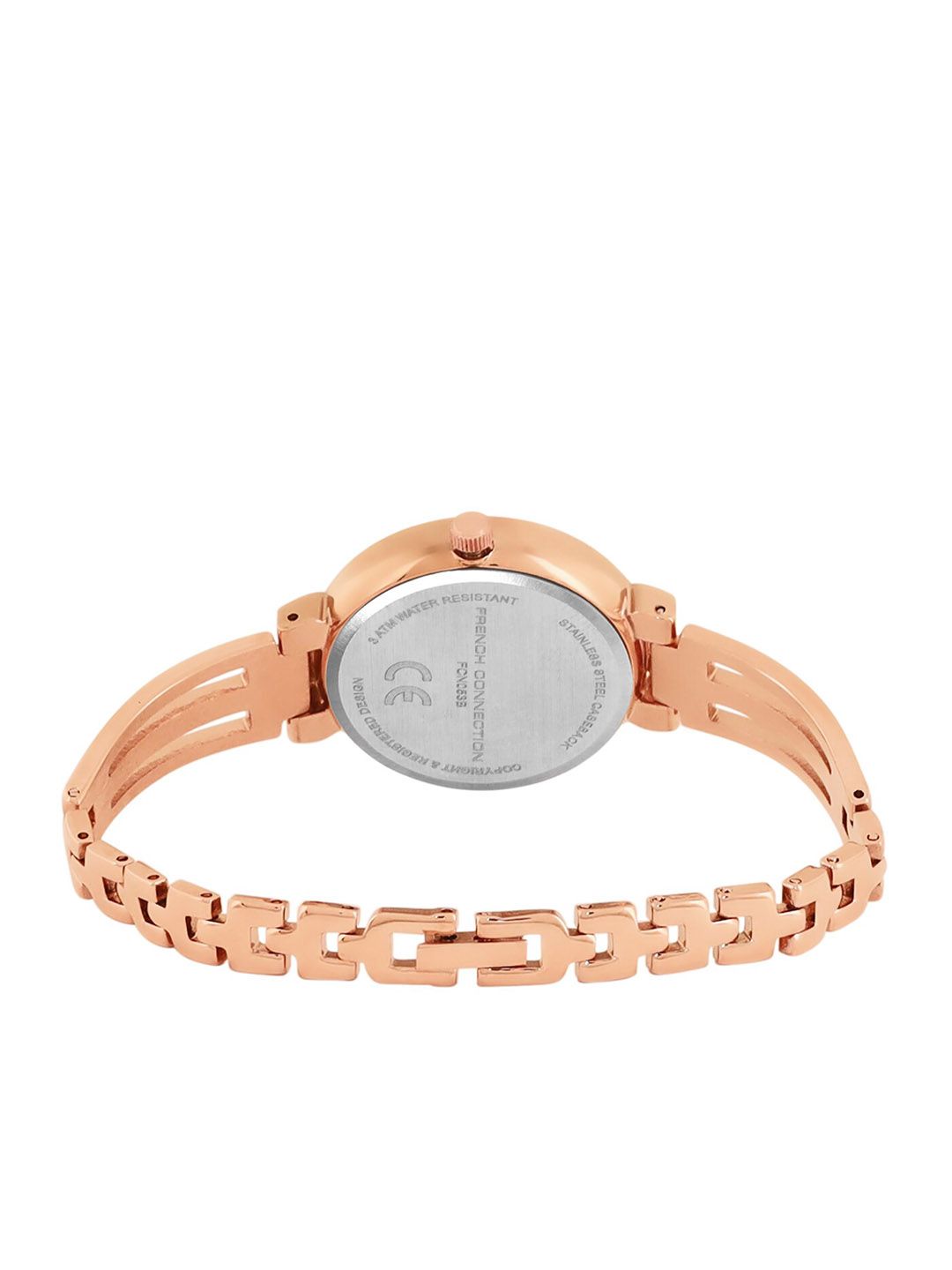 French Connection Women Stainless Steel Bracelet Style Straps Analogue Watch FCN053B
