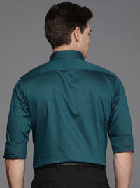 Raymond Pure Cotton Textured Slim Fit Opaque Formal Shirt