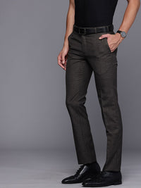Raymond Men Checked Slim Fit Formal Trousers