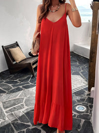 all about you Red Shoulder Straps Maxi Dress