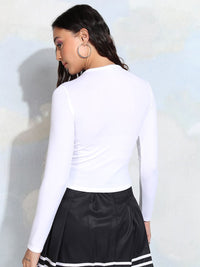 Jalan oleh Tokyo Talkies Typography Print Round Neck Top