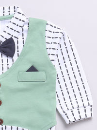 Moms Love Infant Boys Printed Pure Cotton Shirt with Joggers