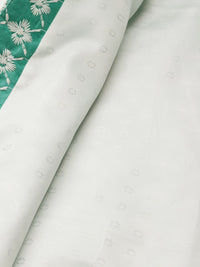 SOJANYA Lelaki Turquoise Biru & Hijau Motif Etnik Sulam Kurta Churidar