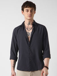 VASTRADO Men Classic Slim Fit Opaque Striped Casual Shirt