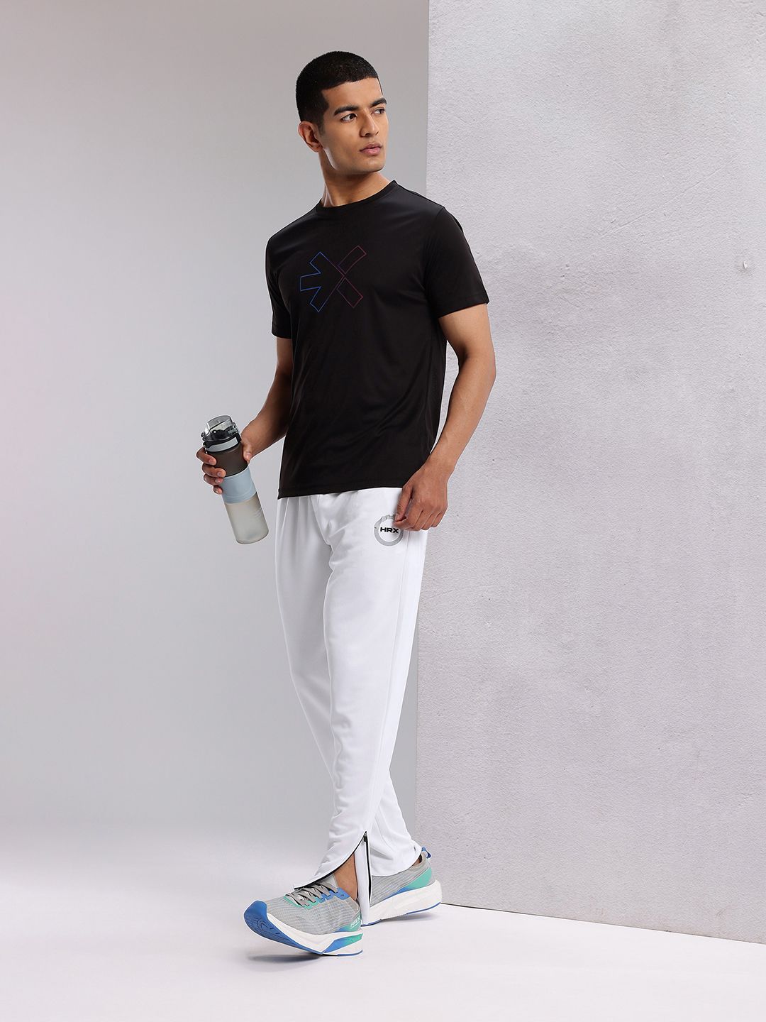 HRX by Hrithik Roshan Men Zipped Hem Rapid-Dry Running Track Pants