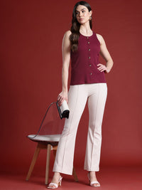 all about you Cotton Ribbed Sleeveless Fitted Top