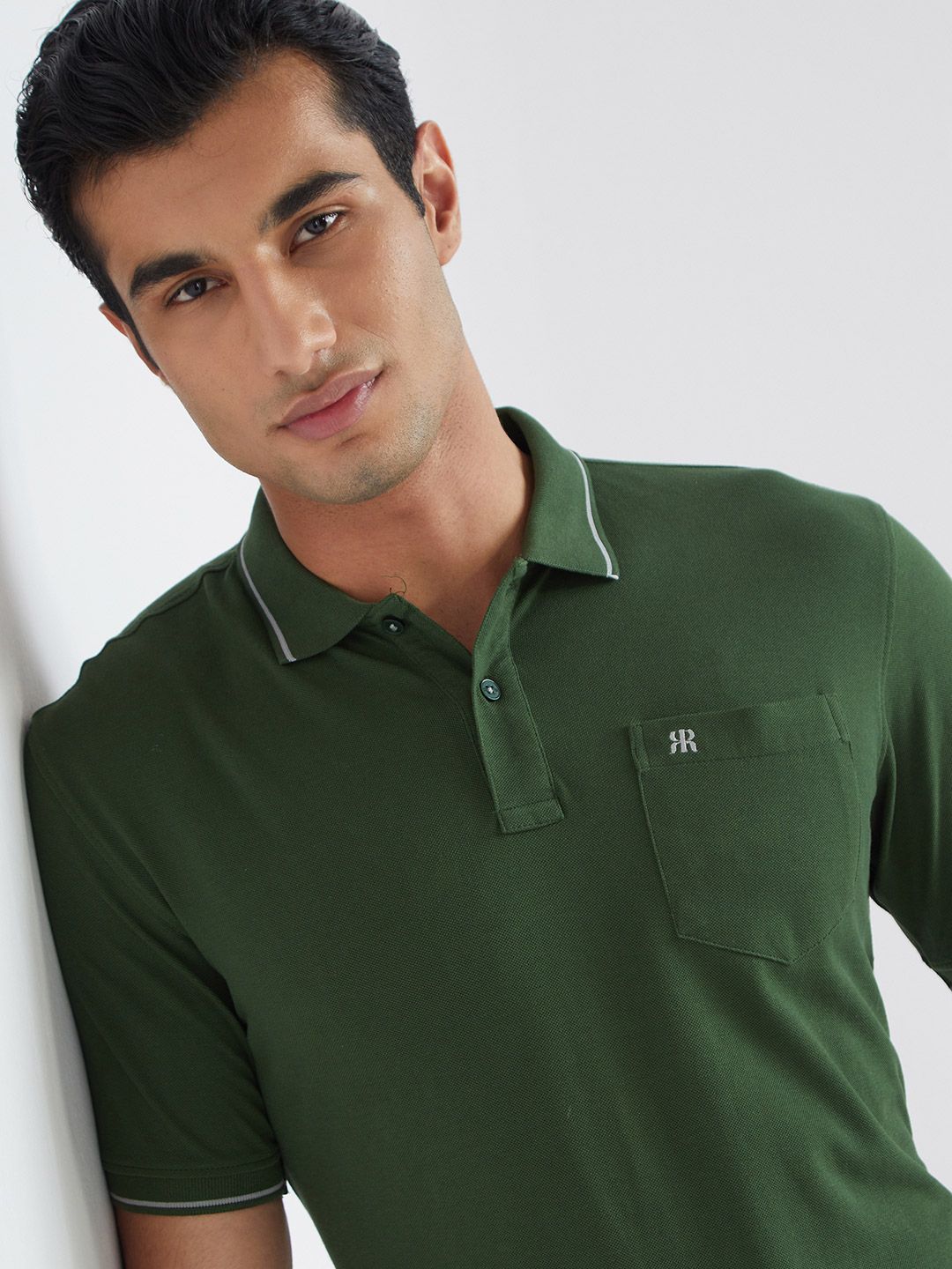 Raymond Pure Cotton Modern Fit Polo Collar T-shirt