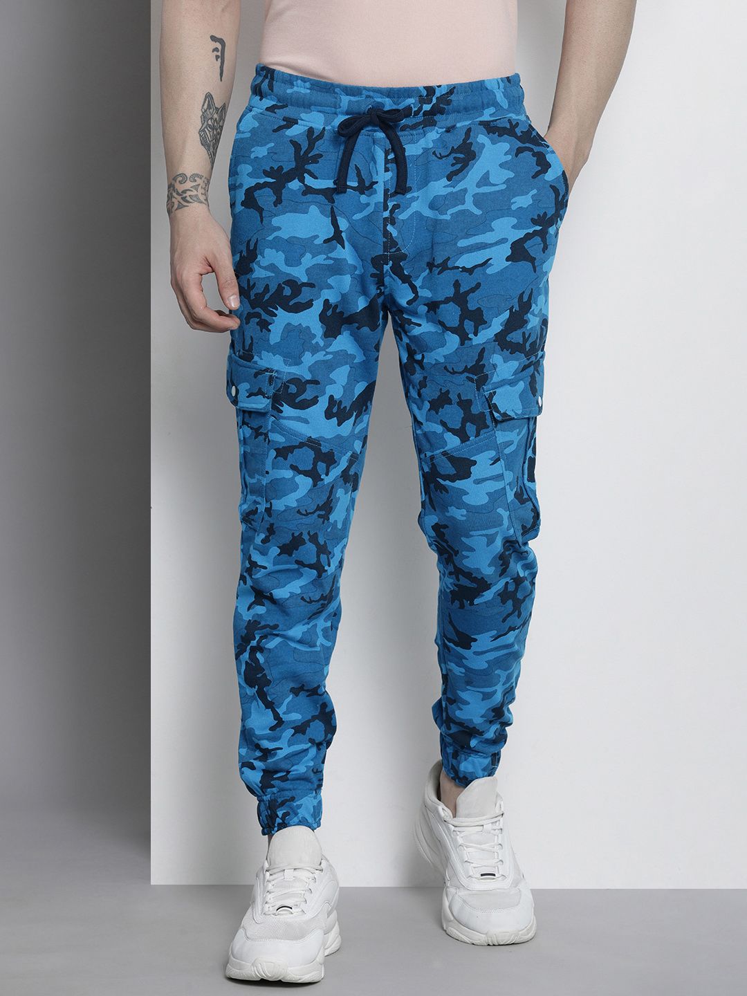 The Indian Garage Co Men Camouflage Printed Joggers