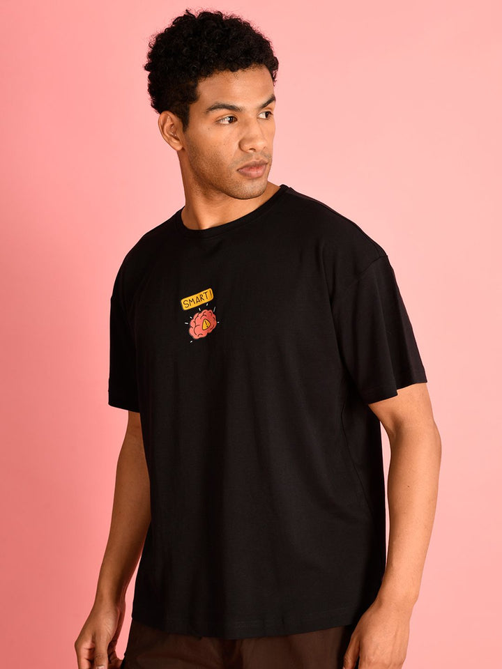 Bene Kleed Men Typography Printed Round Neck Cotton Oversized T-shirt