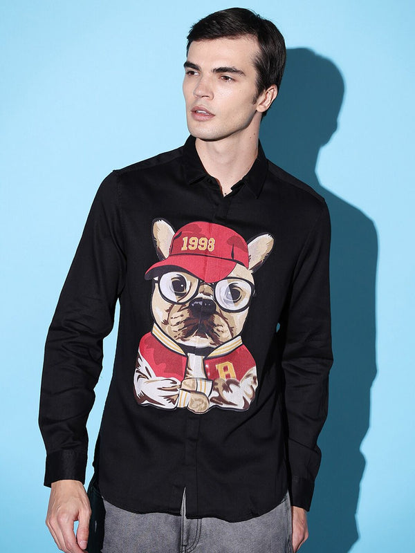 The Indian Garage Co Slim Fit Graphic Opaque Printed Cotton Party Shirt