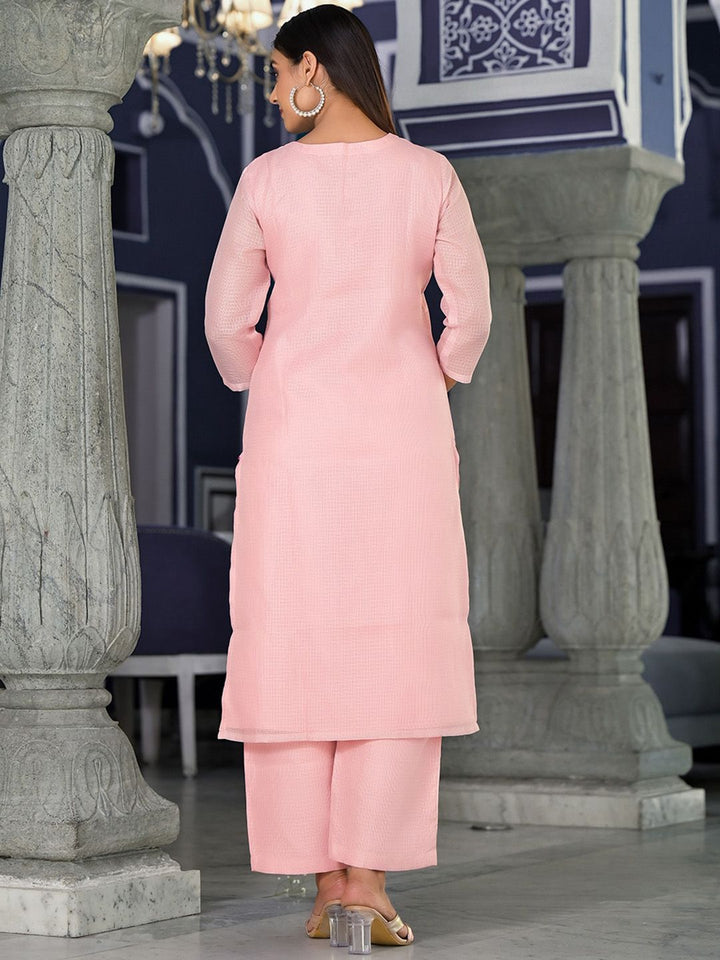 Varanga Ethnic Motifs Embroidered Regular Thread Work Kurta with Trousers & Dupatta
