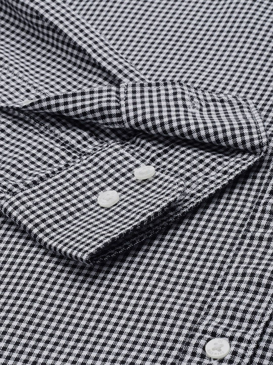 Raymond Pure Cotton Slim Fit Checked Casual Shirt
