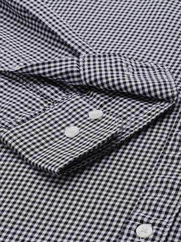 Raymond Pure Cotton Slim Fit Checked Casual Shirt