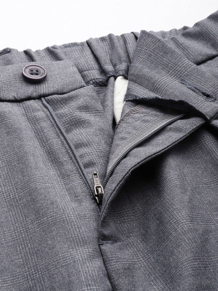 The Indian Garage Co. X Luxe Men Relaxed Straight Fit Textured Pleated Formal Trousers