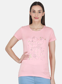 Monte Carlo Round Neck Print Top