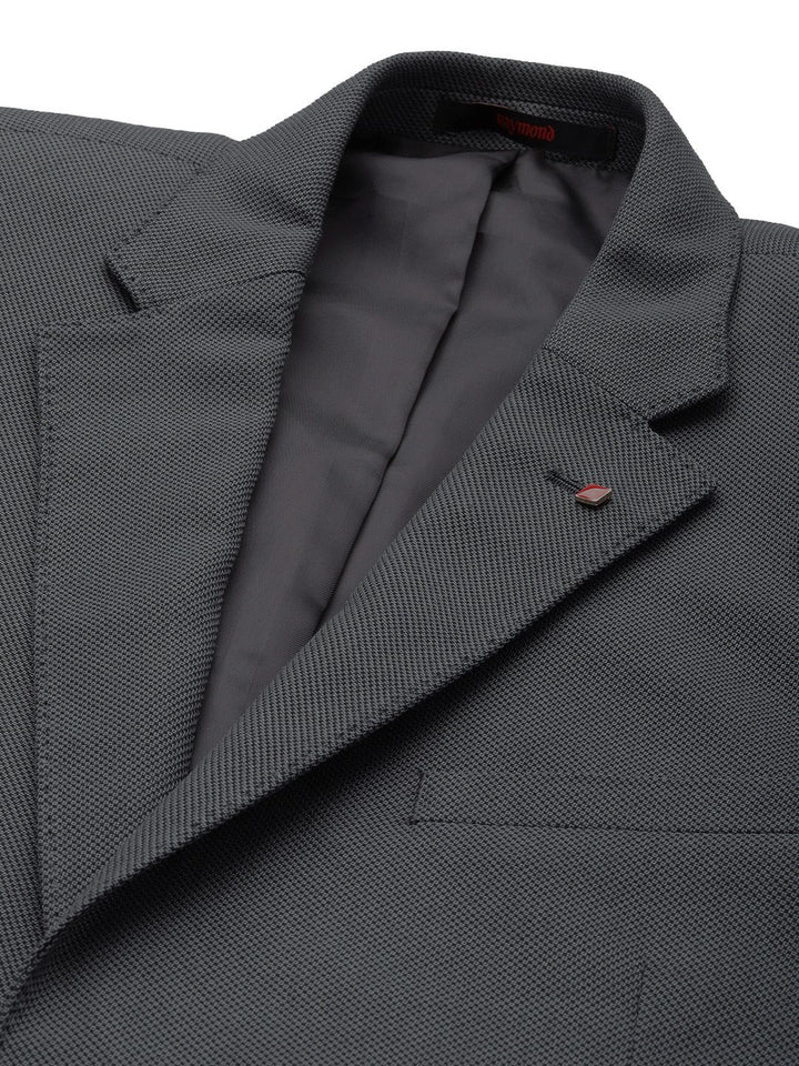 Raymond Textured Contemporary Fit Single Breasted Formal Blazer