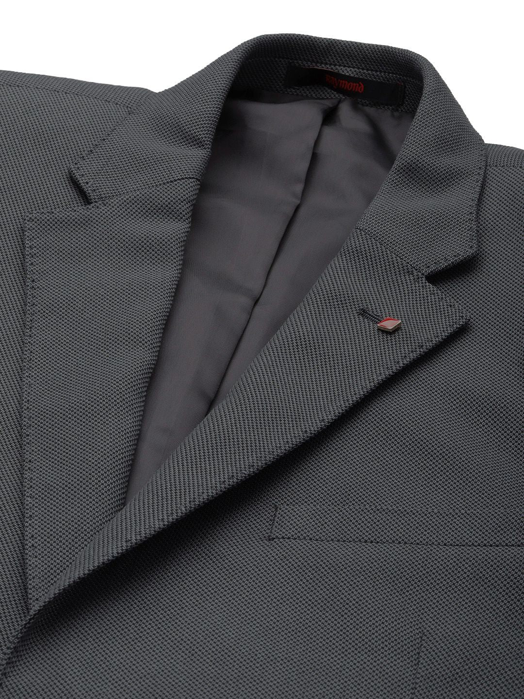 Raymond Textured Contemporary Fit Single Breasted Formal Blazer