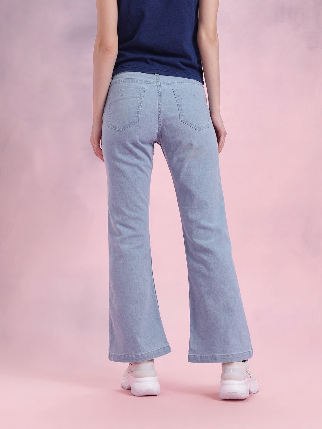 DressBerry Women Wide Leg Mid-Rise Jeans