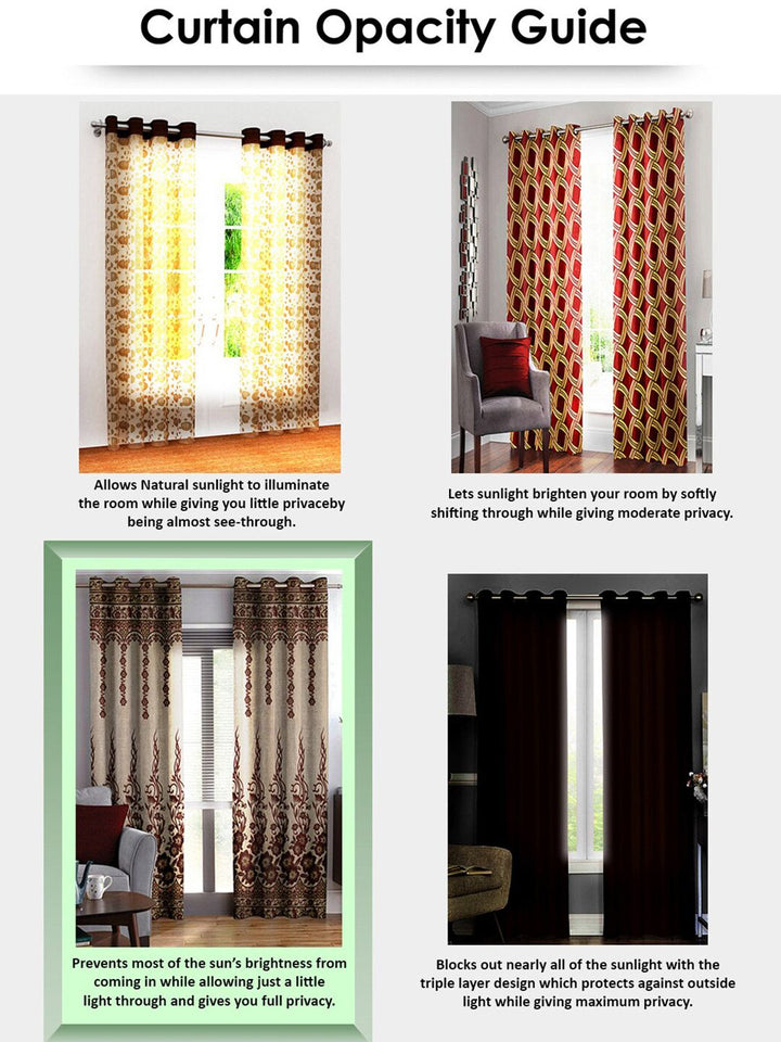 Story@home Nature Blue & Green 2 Pieces Ethnic Motifs Printed Window Curtains